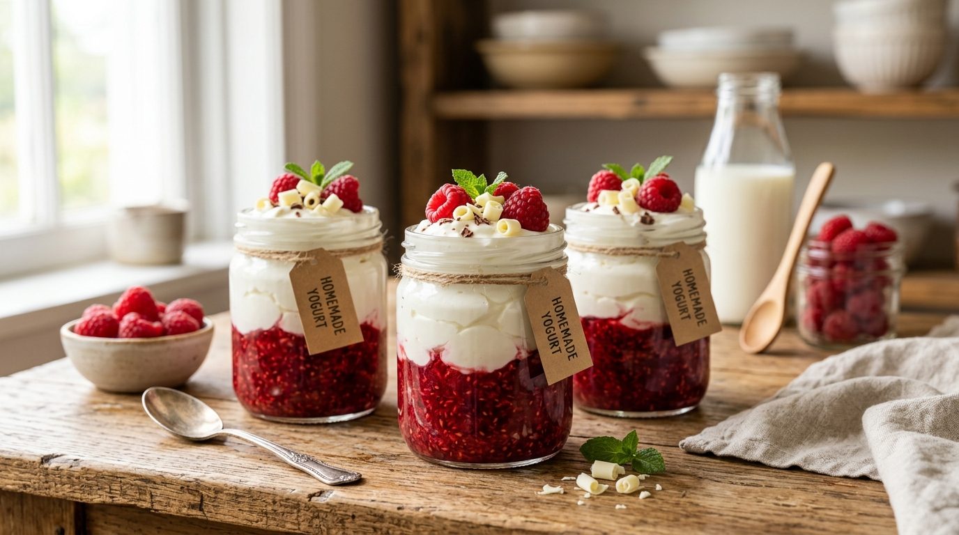 Astuces pour réussir vos yaourts framboise et chocolat blanc maison