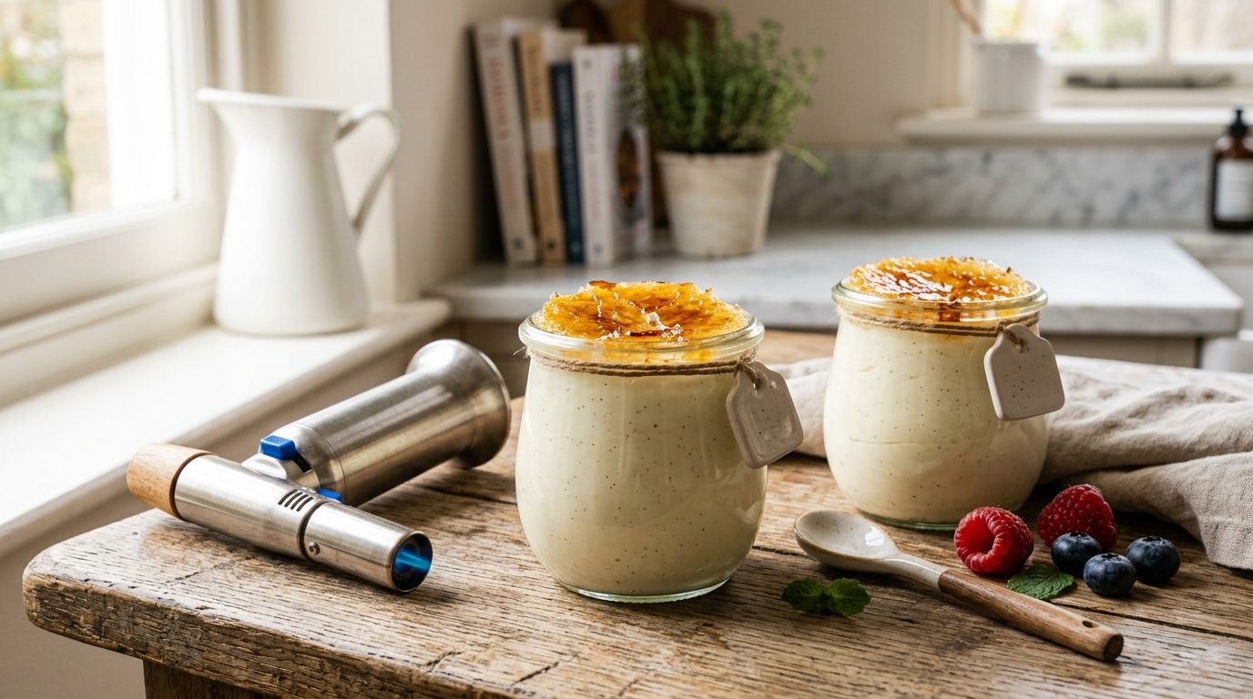 Comment réaliser des yaourts à la crème brûlée maison