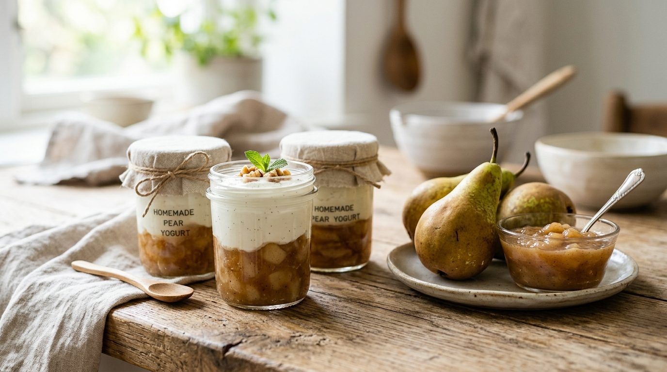 Comment réussir de délicieux yaourts à la poire en yaourtière