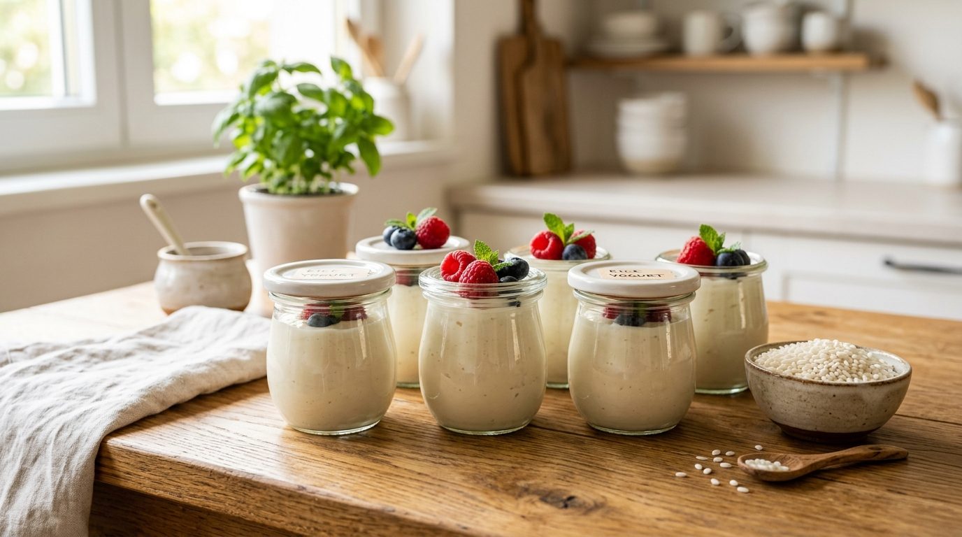 Comparaison des yaourtières pour yaourts au lait de riz gluant