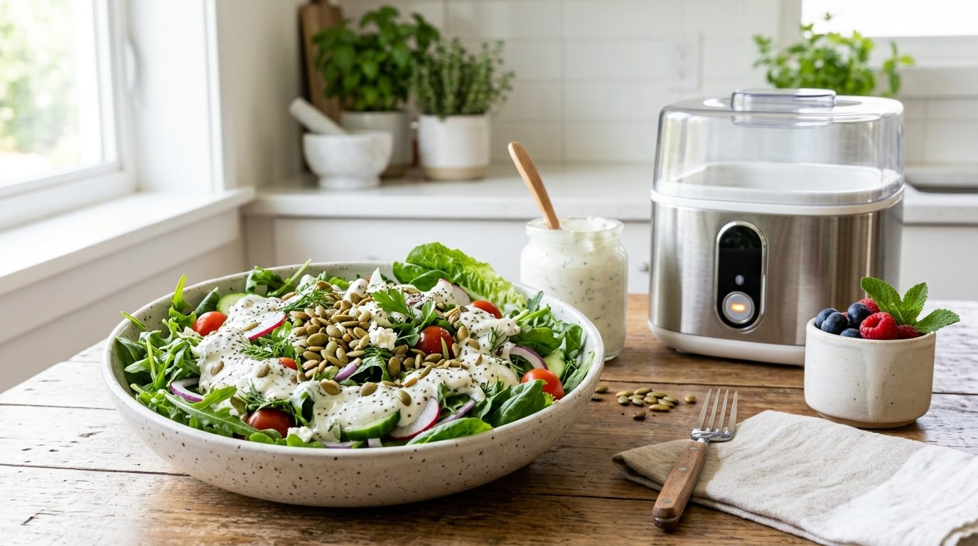 Yaourtières et salades de graines : l’art d’assaisonner avec du yaourt maison
