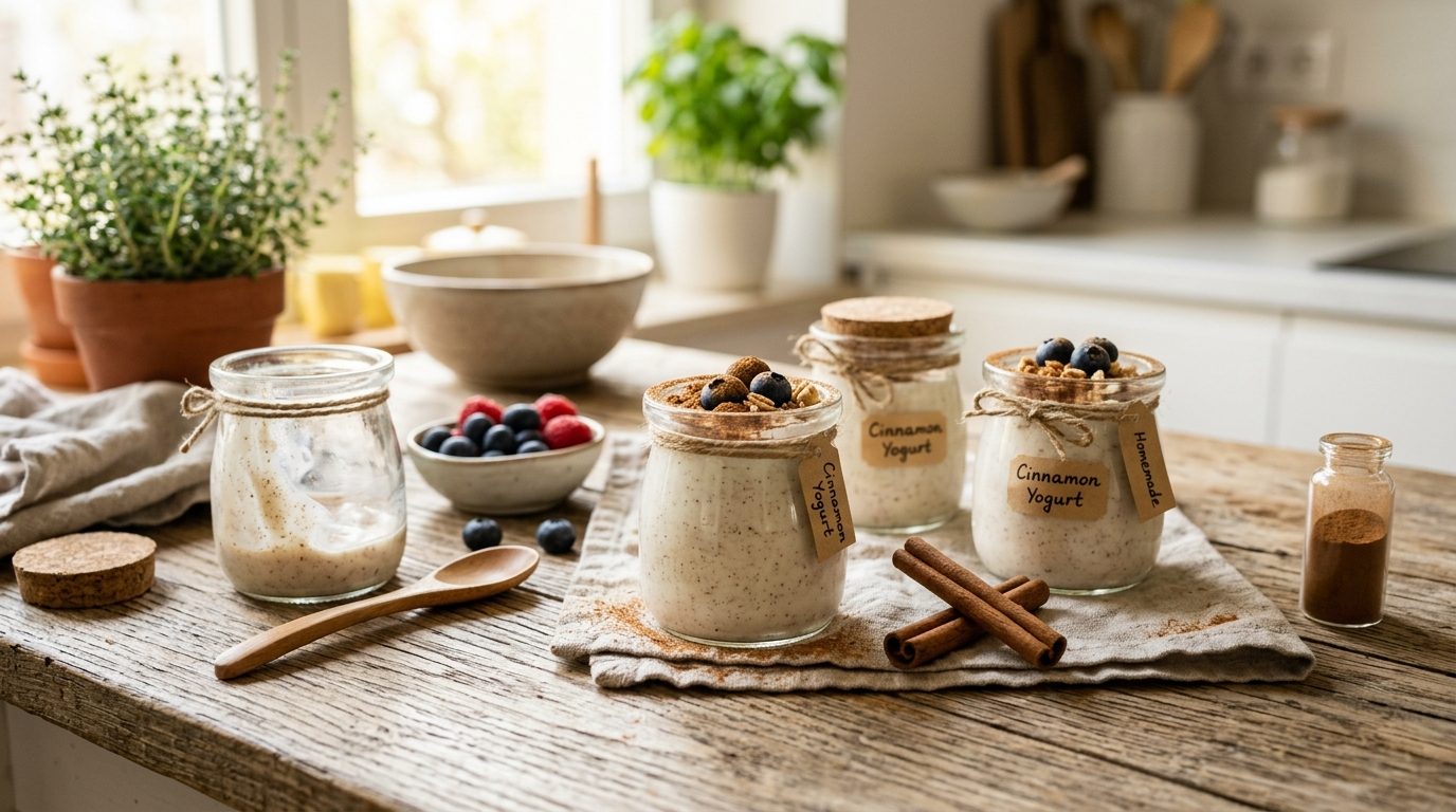 Yaourts maison à la cannelle : astuces pour un goût épicé réussi