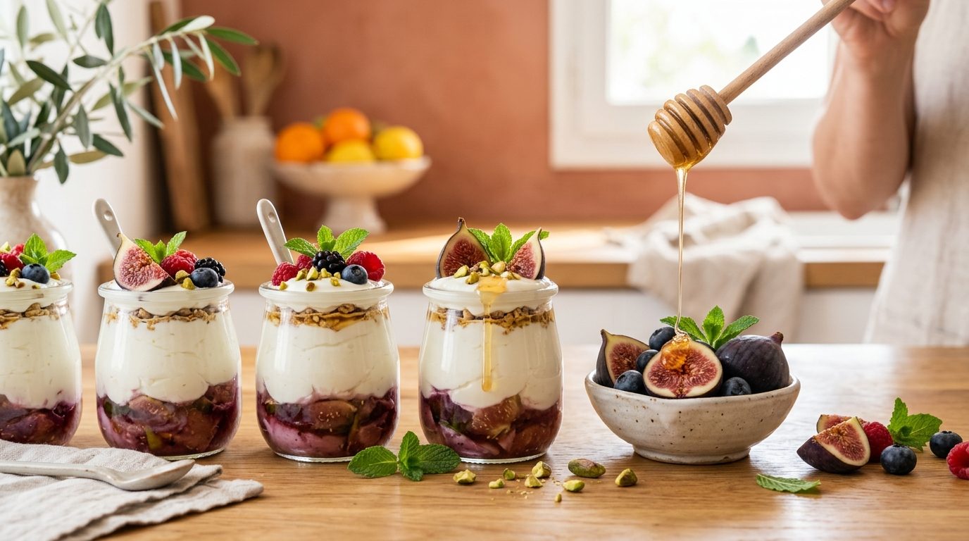 Yaourts à la figue et au miel : la recette méditerranéenne en yaourtière