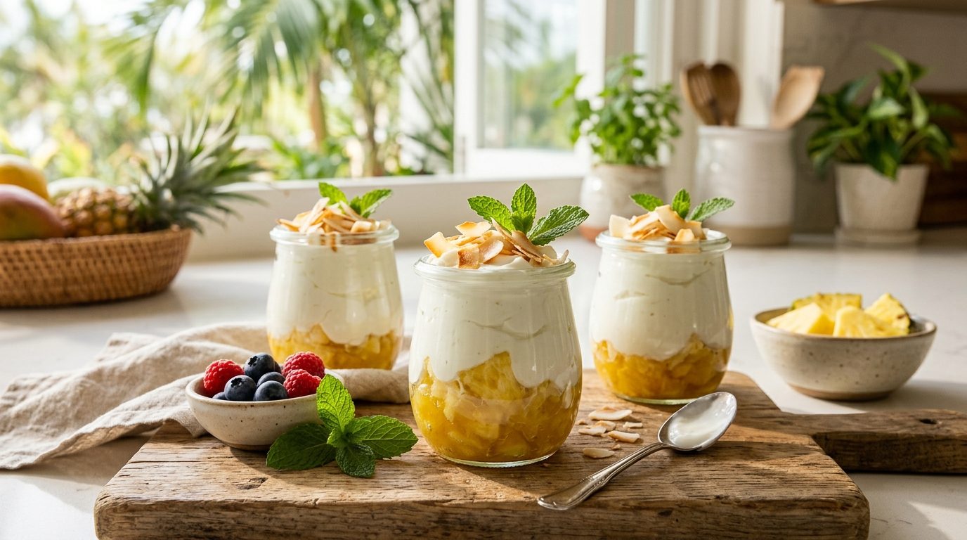Yaourts à la noix de coco et à l&rsquo;ananas : astuces pour une touche tropicale