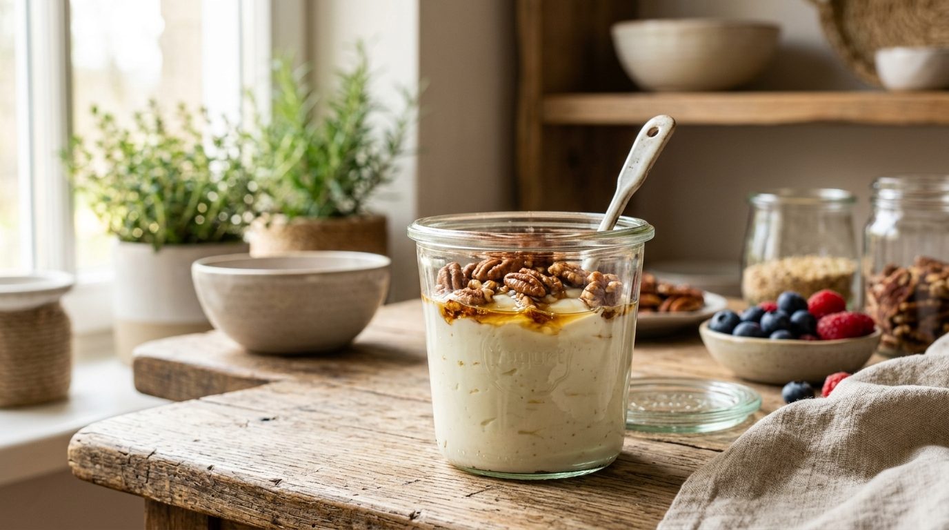 Yaourts maison à la noix de pécan : les secrets pour préserver un croquant irrésistible