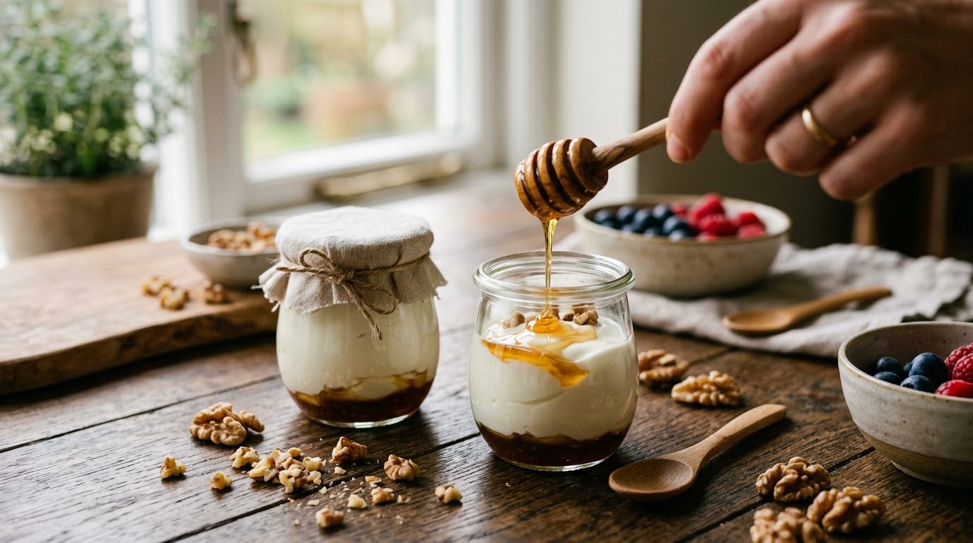 Yaourts maison au miel : la méthode infaillible pour une texture onctueuse