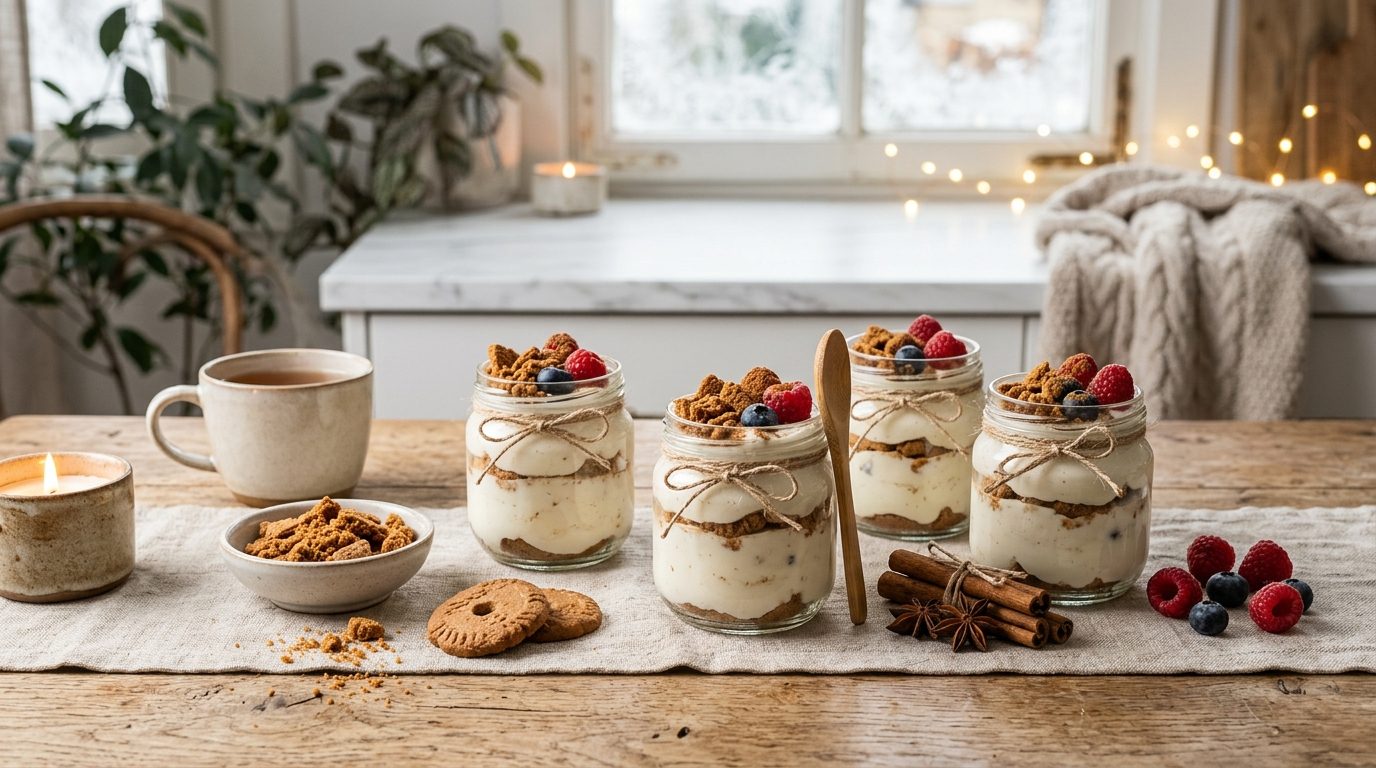 Yaourts maison au speculoos : la recette festive et ultra crémeuse
